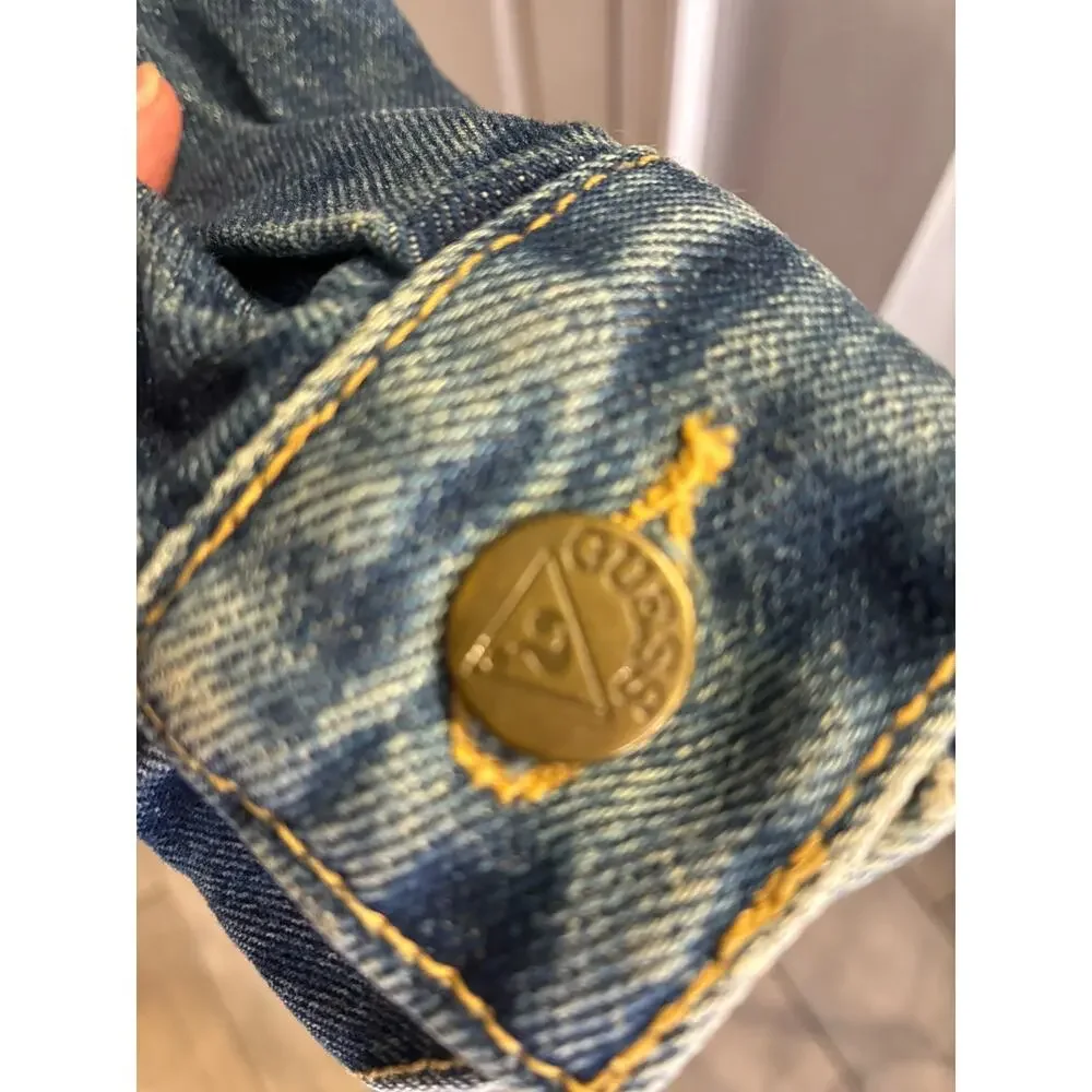 Vintage 80s Guess Georges Marciano Denim Jacket M Blue Jean Trucker USA 10847
